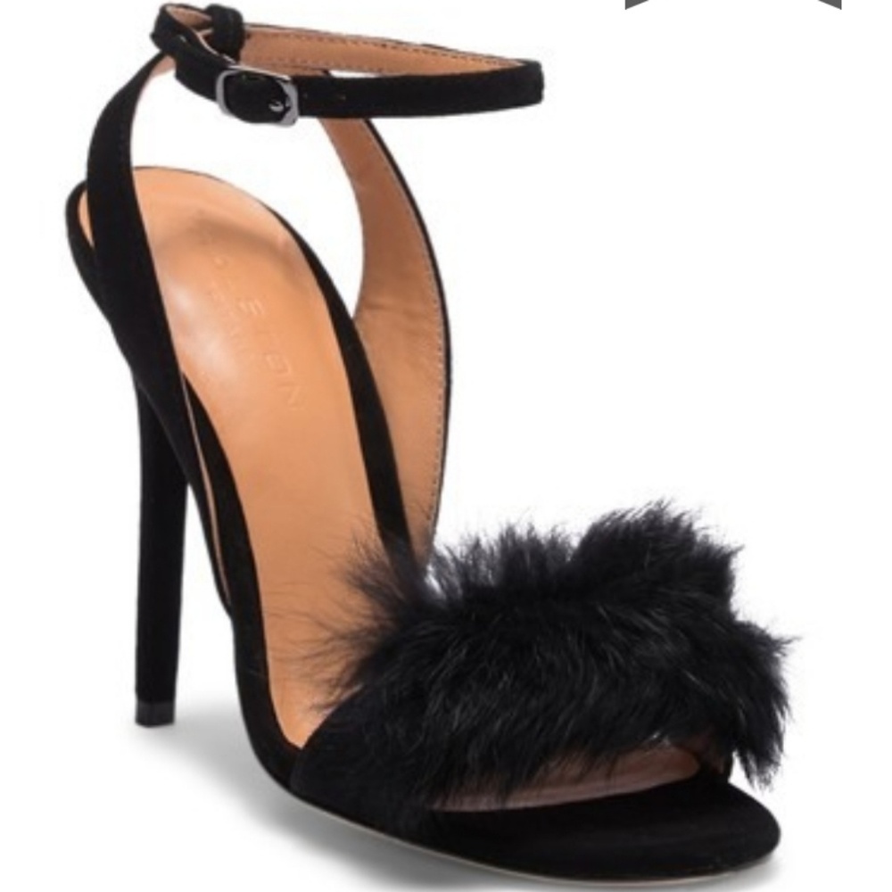 Halston Heritage Sheila Suede Genuine Rabbit Fur S
